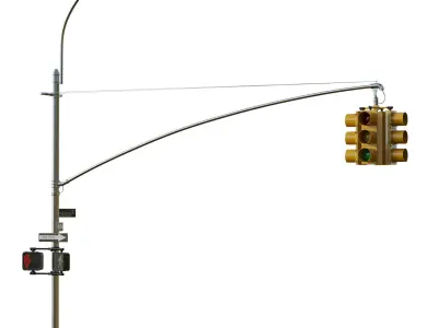 Traffic Light 07 Low-poly 3D model