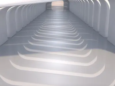 Sci Fi Tunnel 3D model 27