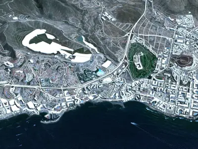 Cityscape Los Cristianos Spain 3D model