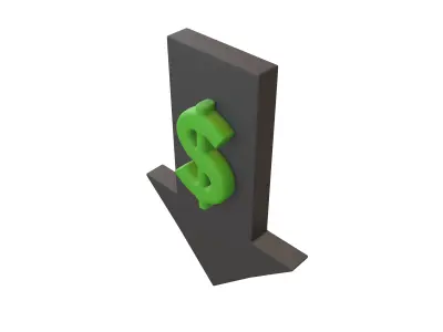 Price Down Symbol V1 002 Low-poly 3D model