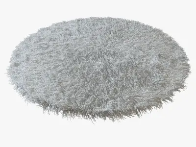 Tibetan sheepskin snow-white round 3D model