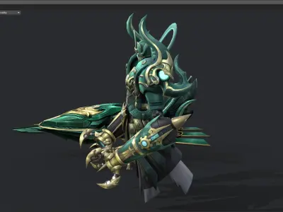 robot Low-poly 3D model 9