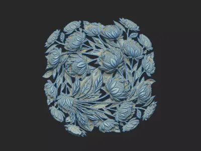 floral nature design plant-pattern plant-cnc 3D print model