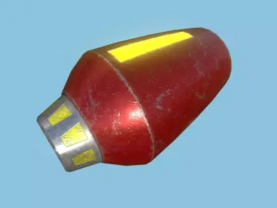 Protoman Mega Buster - Hand Cannon - SciFi Blast Weapon Low-poly 3D model