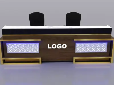 Reception Counter Design 3D model buy