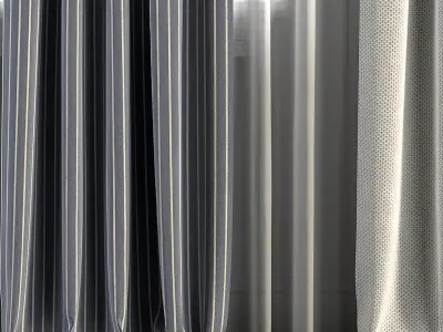 Curtain Set 295 3D model