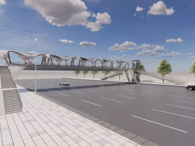 Pedestrian Bridge -B2 3D model
