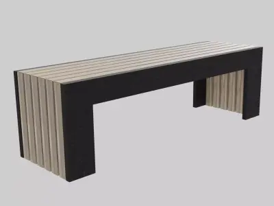 Simple bench Free 3D model