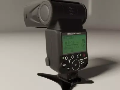 S00084 Nikon Speedlight SB-910 Low-poly 3D model