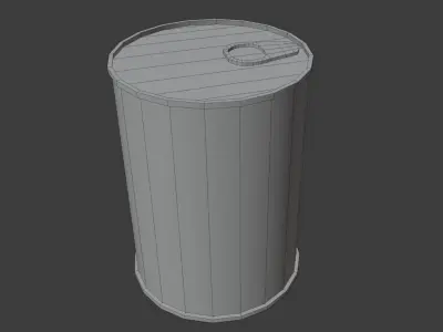 Low-poly tincan can Low-poly 3D model