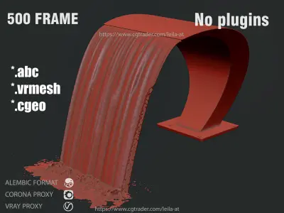 Waterfall Fountains Swimming Pool landscape 3D model