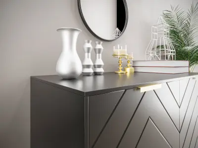 Laurens Accent Cabinet  wayfair Free 3D model