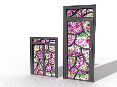 fantasy window and door set 3D model
