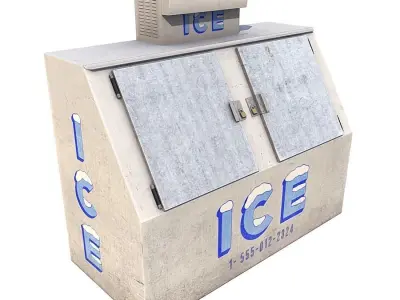 Ice Machine Low-poly 3D model