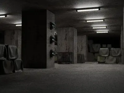 abandoned building      Low-poly 3D model