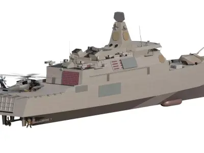 US NAVY STEALTH CORVETTE 3D model