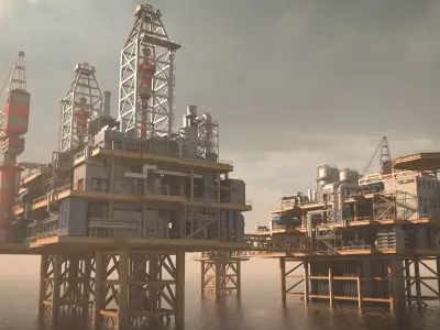 oil platform 3D model