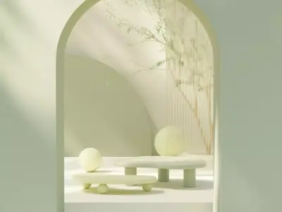 Table podium for product presentation 3D model