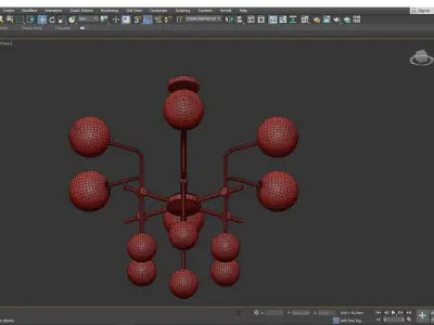  POLARE 12 LIGHT CHANDELIER Low-poly 3D model