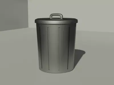 Garbage Can Free low-poly 3D model