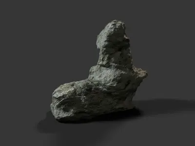 Rock Cliff Low-poly 3D model