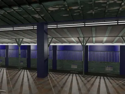 Horse Stable Low-poly 3D model