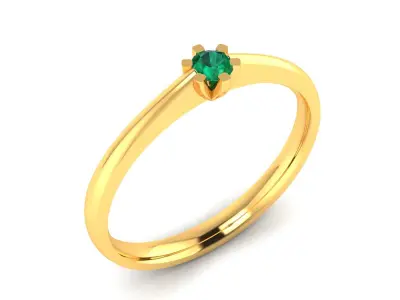 Solitaire Stylish Ring 3dm stl fbx obj render details 3D print model