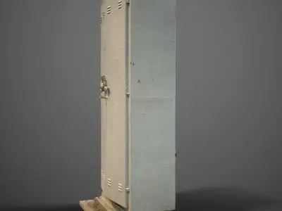 Metallic Cupboard 3D model