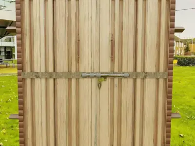 Fancy Wood Door 3D model