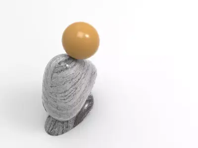 Tone Table Lamp Low-poly 3D model