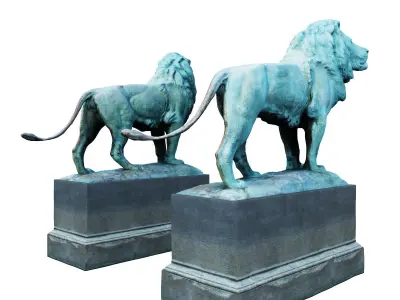 Lion Sculpture 3D model