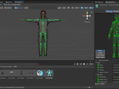 Scavenger Low-poly 3D model