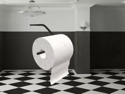 Toilet Low-poly 3D model
