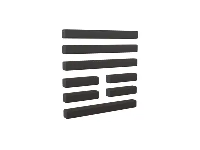 I Ching Hexagrams 25 wu wang v1 001 Low-poly 3D model