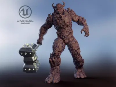 Monster - Game Ready flying in sky Low-poly 3D model