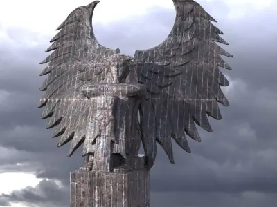Dark Egyptian Winged Deity  3D model