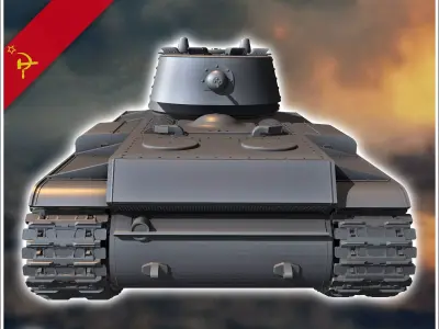 KV-1 M1942 - Soviet army WW2 Second World East front Ostfront RP 3D print model V1