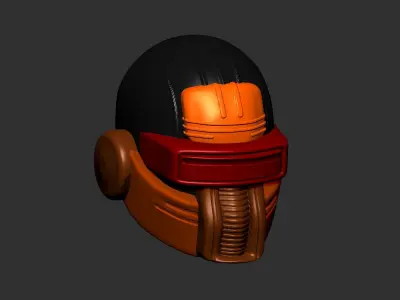helmet high poly sculpt 3d printable ver 7 3D model 3D model