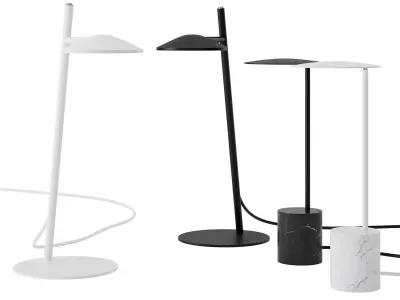 Circles and Rising Table Lamp by Millelumen 3D model