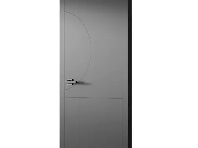 Modern Flush Interior Door 16 3D model