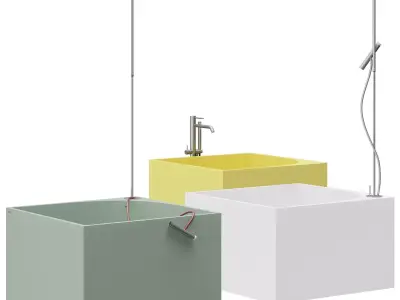 NIC Design Tube - Freestanding artificial stone bathtub 3D model