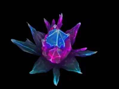 Universe Crystal  Low-poly 3D model