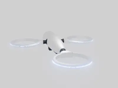 Snowflake drone sci-fi 3D model