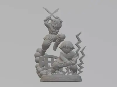 Demon Slayer  Zenitsu  Inosuke  3D print model