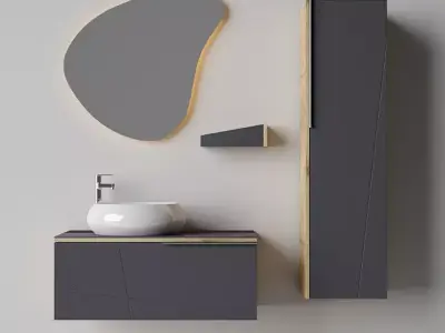 Arteon Bathroom Furniture Set 3D model