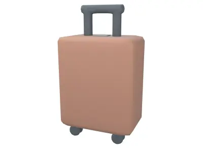 Suitcase Icon v1 003 Low-poly 3D model