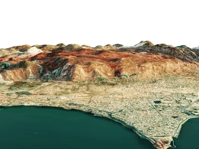 Hormuz Island 3d model terrain 3D model