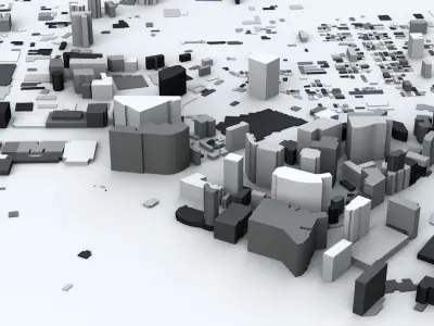 Honolulu Streets and Buildings 3D model