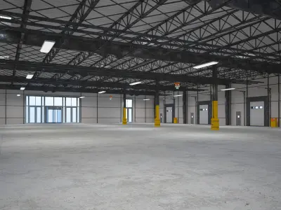 Exhibition Hall Warehouse 9 interior and exterior  3D model