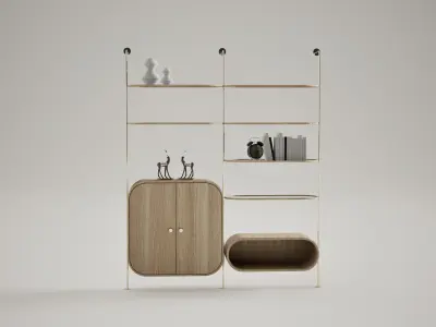 Side Cabinet and Racks 3D Models 3D model